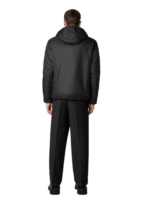 PIUMINO ANIMAL FREE CON CAPPUCCIO UOMO ALLIUM BLACK SAVE THE DUCK | Giubbotti | D31445M10000